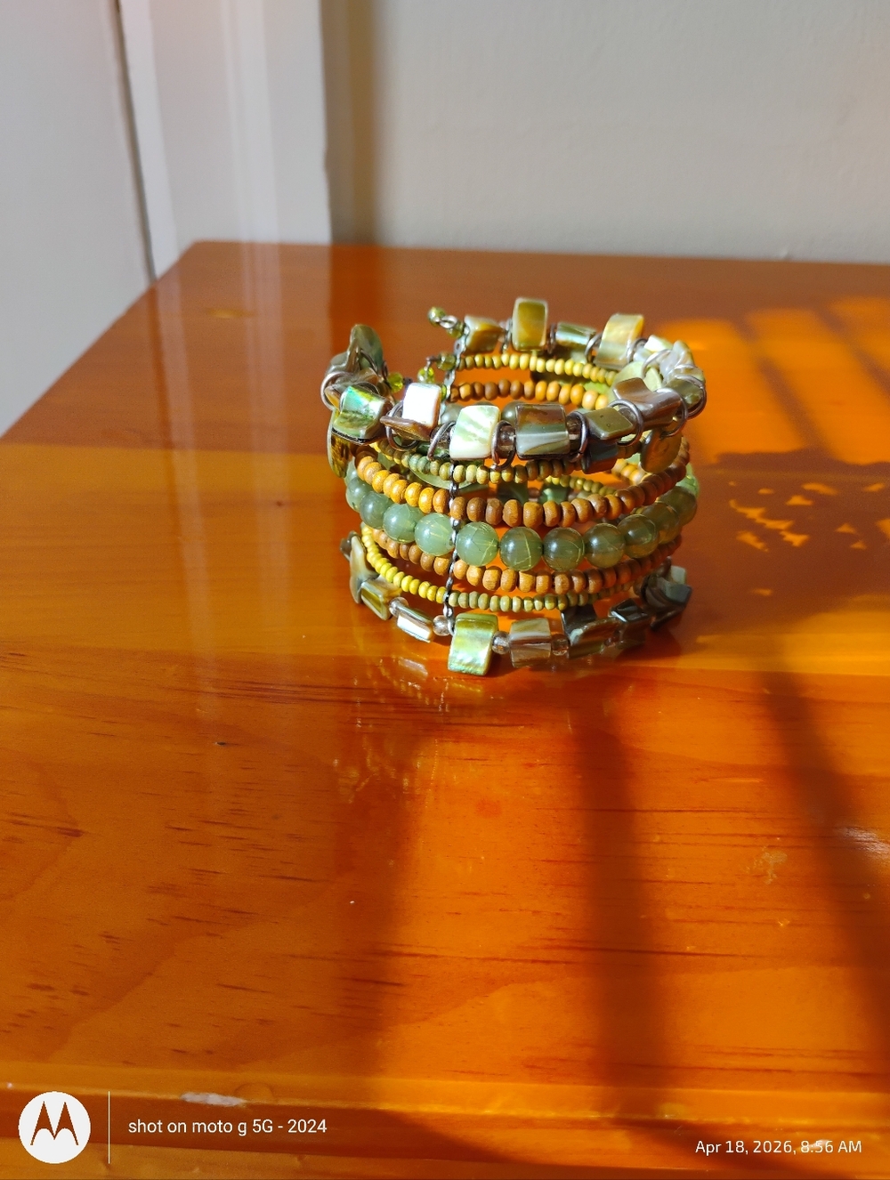 Wrap Around Beaded Multi Color Bracelet